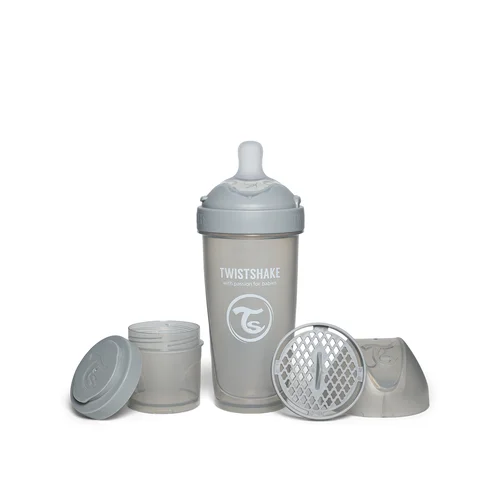 Twistshake Pro Double 330ml anti-kolikų buteliukas 79042 pilkas image 1