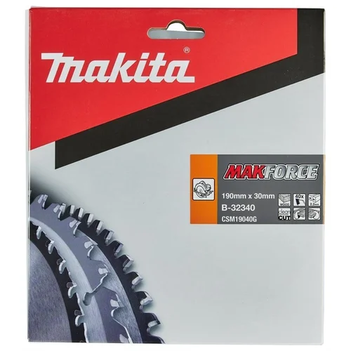 Makita B-32340 Diskas medienos pjovimui 190×30×40T image 2