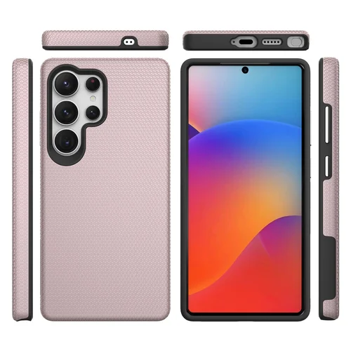 Samsung S23 Ultra 5G Perfectionists Triangle Dėklas rožinio aukso image 3