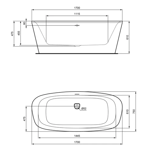 Ideal Standard Dea Duo K8720V3, laisvai pastatoma image 3