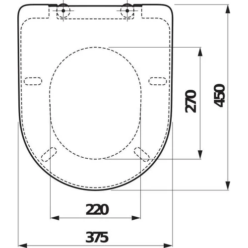 Laufen Pro 8.9395.9 Unitazo dangtis, 37,4 x 44,3 cm image 2