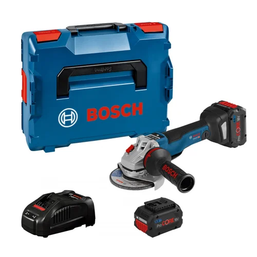 Bosch GWS 18V-10 PSC akumuliatorinis kampinis šlifuoklis 2x5.5Ah image 1