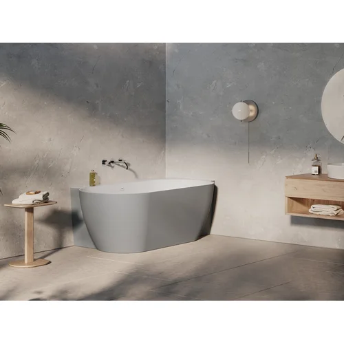 RAVAK Freedom Corner II Tec dešinė 175x86 cm Smoke Grey/Balta image 1
