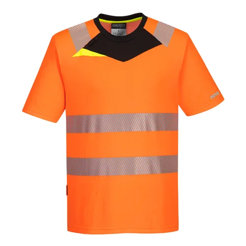 PORTWEST DX413 Hi-Vis sportiniai marškinėliai trumpomis rankovėmis, L, Yellow/Black image 1