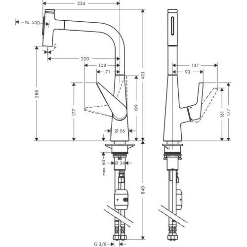Hansgrohe Metris Select M51 72823800 Nerūdijančio plieno image 2