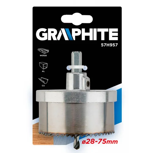 GRAPHITE Gręžimo karūnėlė 28–75 mm h-30 image 2