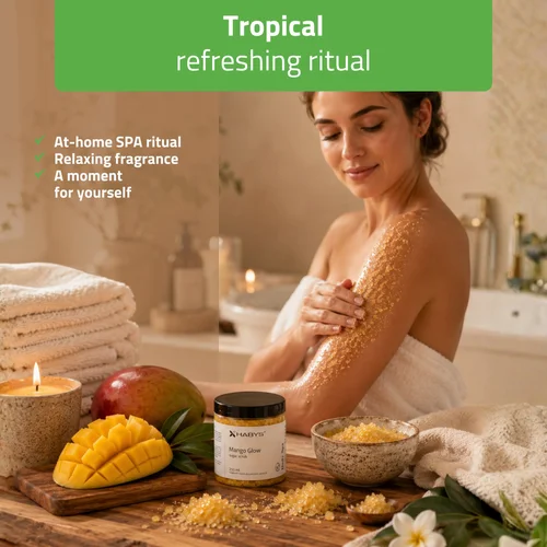 Habys Daily Spa Mango Glow cukraus kūno šveitiklis 250 ml image 2