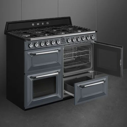 SMEG TR4110GR Dujinė viryklė su elektrine orkaitė, 110 cm, Pilka image 3