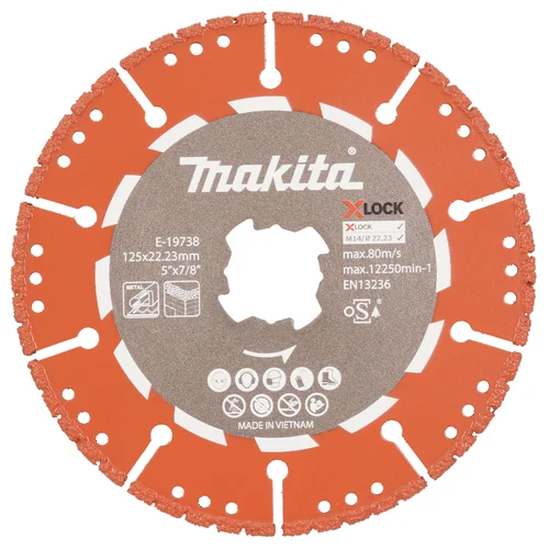 Makita E-19738 X-LOCK deimantinis diskas 125 mm kampiniams šlifuokliams image 1