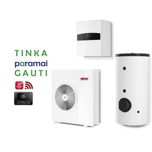 Ariston Nimbus R32 Flex, 11.74 kW, 190 L vandens šildytuvas, Wi-Fi image 1