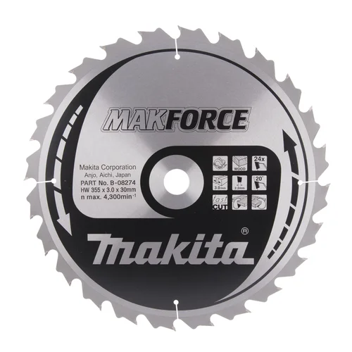 Makita B-08274 MAKFORCE 355x30x3 mm, 20°, T24 image 2