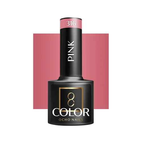 OCHO NAILS Pink 316 hibridinis nagų lakas, 5 g image 1