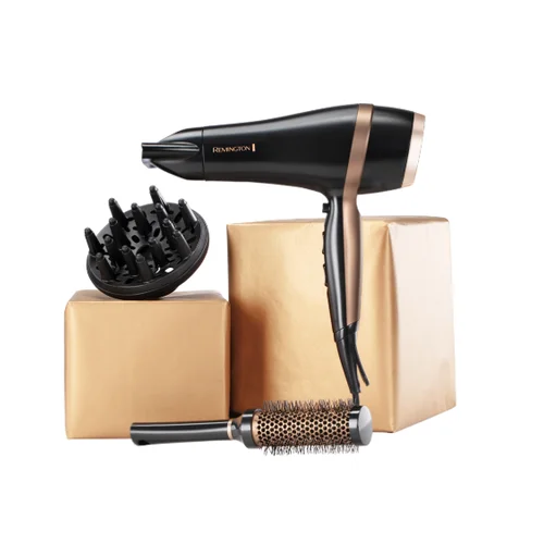 REMINGTON D6960GP Salon Smooth dovanų rinkinys plaukų džiovintuvas juodas image 1