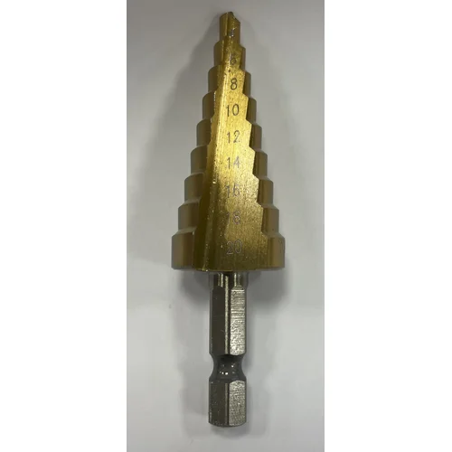 Hogert technik Pakopinis grąžtas 4-20 mm suktukui HEX 1/4 tiesus image 3