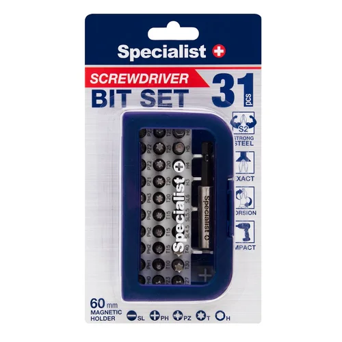 Specialist+ Sukimo antgalių rinkinys, 31 Vnt. image 1