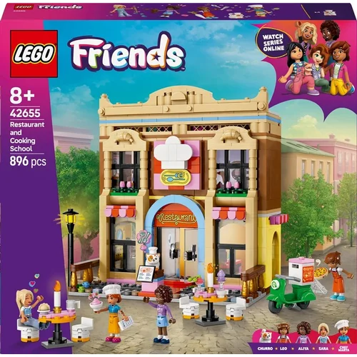LEGO® Friends Restaurant and Cooking School 42655, 896 vnt. image 1