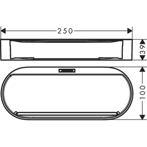 Hansgrohe WallStoris lentynėlė 27913670 juoda matinė image 2
