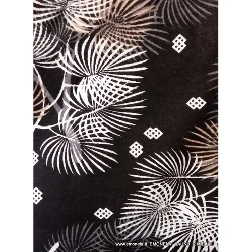 PUŠELĖ chalatas 52–54/2XL, juodas raštuotas image 3