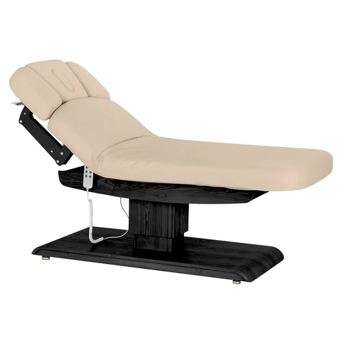 Sillon Relax elektrinis SPA procedūrų gultas, smėlio, tamsios medienos pagrindu image 2