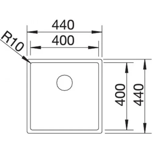 Blanco CLARON 400-IF Durinox 44x44 cm plautuvė image 2
