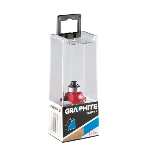 GRAPHITE frezavimo antgalis HM, 25,7 x 9,7 mm, kotas 6 mm image 2