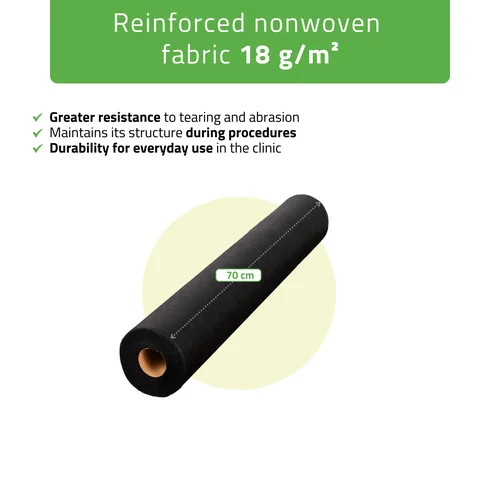 Habys neaustinė paklodė 70 cm × 50 m, 18 g/m², juoda image 3