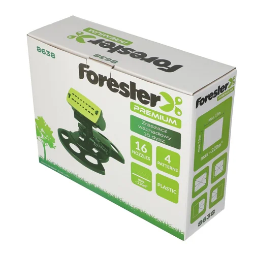 FORESTER PREMIUM Pulsuojantis laistytuvas, 16 skylių, 4 padėčių image 2