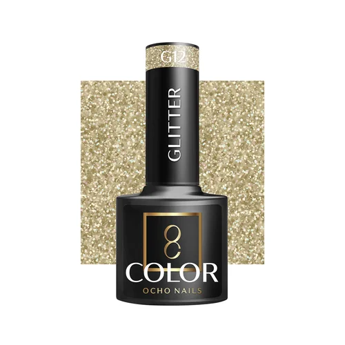 OCHO NAILS Glitter G12 hibridinis lakas, 5 g image 1