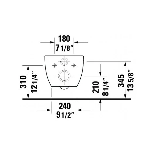 DURAVIT Rimless pakabinamas klozetas 365x575mm Balta image 2