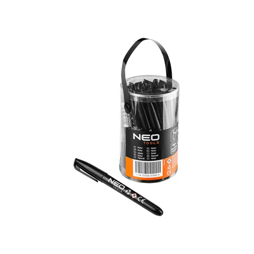 NEO TOOLS 13-855 statybiniai žymekliai, juodi, nuolatiniai, aliejiniai, 4 mm, 30 vnt. image 1