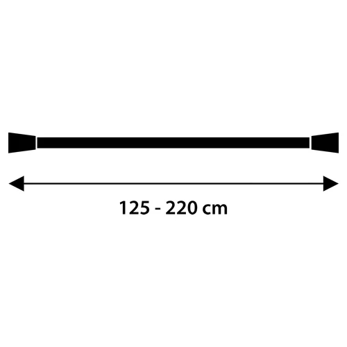 Vonios užuolaidos karnizas 125-220 cm chromo image 2