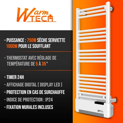 Rankšluosčių džiovintuvas 2 in 1 Warm Tech 1750 W image 2