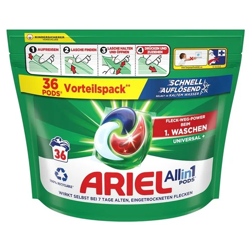 Ariel Universal+ skalbimo kapsulės, 36 vnt. image 1