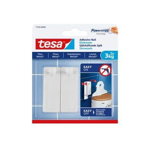 Tesa Kabliukai rėmelui pakabinti 77763, 2×3 kg, plytelėms image 1