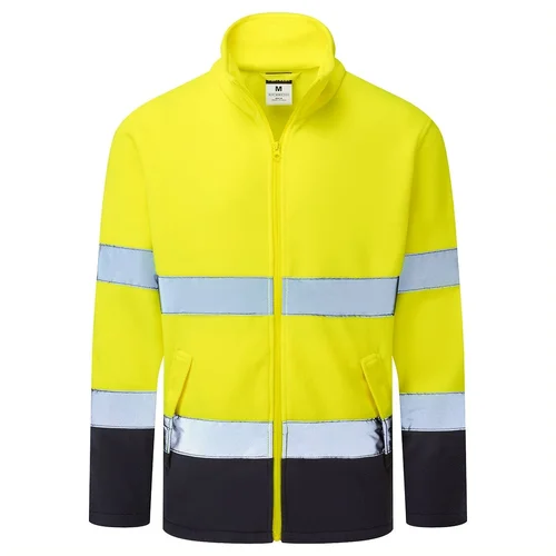 PORTWEST ES251 Flisinis užtrauktuku džemperis XL Yellow/Navy image 1