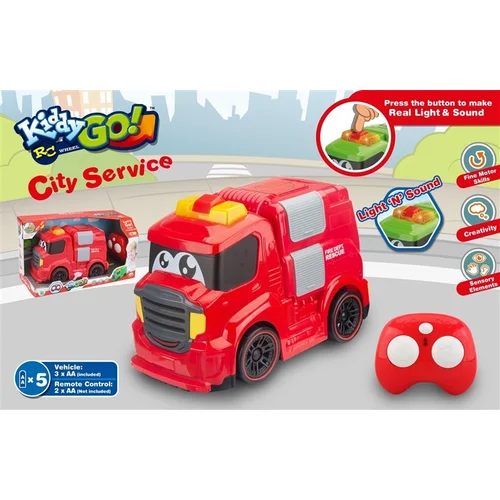 RC automobilis City Service Fire Dept DHTRC10591 Raudona image 2