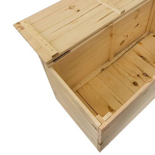 Medinė pušies daiktadėžė 75 x 33 x 35,5 cm, natūrali image 3