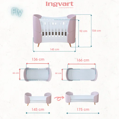 Ingvart Fly Transformer Pratęsimas Vaikiškai Lovelėi iki 166 cm image 1
