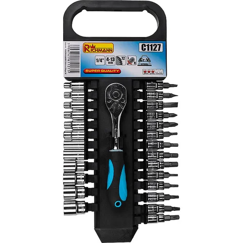 Richmann Galvučių su terkšle rinkinys 1/4", Richmann 27 vnt. image 1