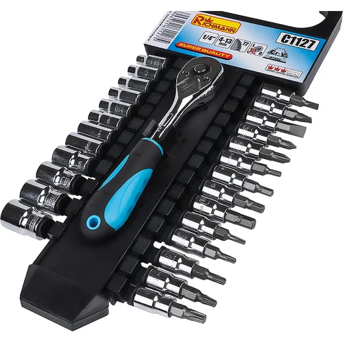 Richmann Galvučių su terkšle rinkinys 1/4", Richmann 27 vnt. image 2