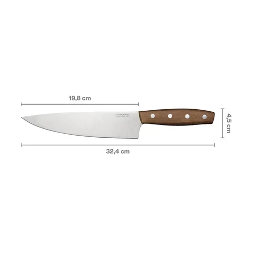 Fiskars 1075696 virėjo peilis, nerūdijantis plienas/medis, 20 cm image 3