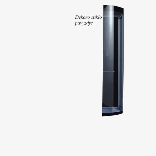 Dušo kabinos šoninis stiklas lenktas 290x1500 Pilkas 4.8 image 2