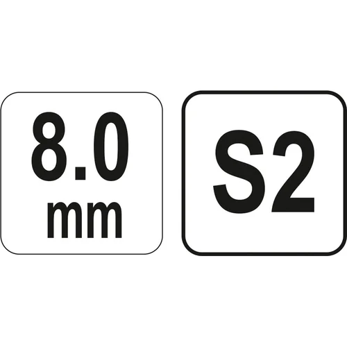 Yato šešiabriaunis raktas su rankena HEX, 8.0 mm, 22/102/200 mm image 3