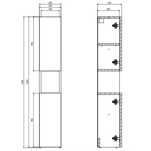 Cersanit spintelė apatinė Atrato Kašmyras 120,5 cm image 2