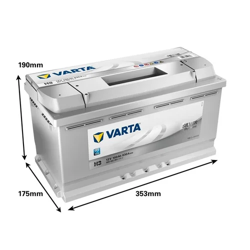 Varta SD H3 Akumuliatorius, 100 Ah, 830 A, 12 V image 2