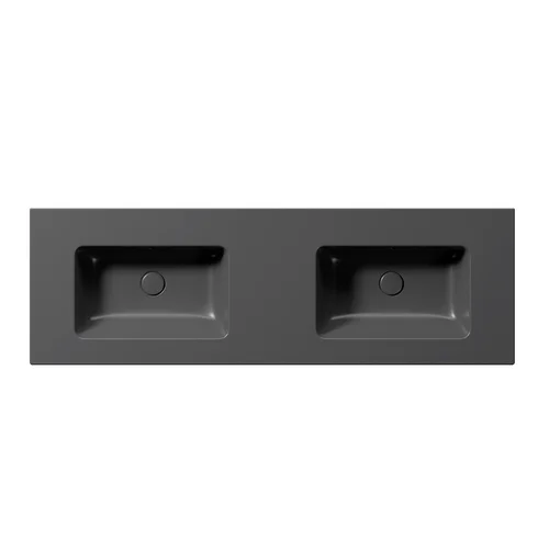 GSI Pura 142x46 juodas matinis pakabinamas/baldinis praustuvas image 2