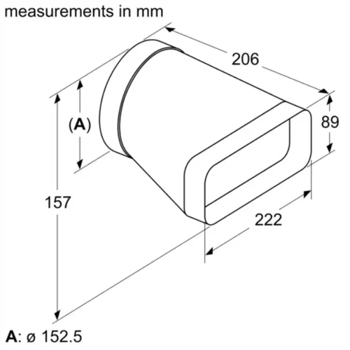 Bosch HEZ9VDSI0 Ortakio sujungimas, tiesus adapteris 150 mm image 2