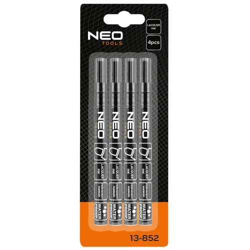 NEO TOOLS 13-852 Statybinis žymeklis, juodas, aliuminis korpusas, 4 vnt image 2