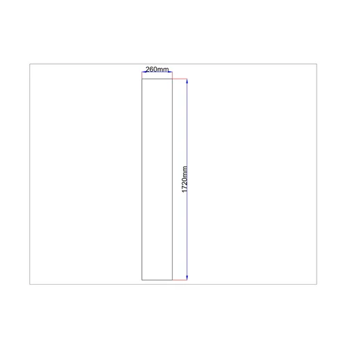Dušo kabinos šoninis stiklas tiesus 260x1720 mm image 1