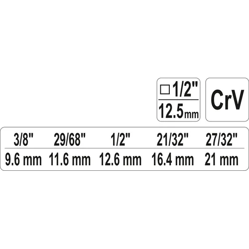 YATO pakopinis raktas 9,6–21 mm CrV image 2